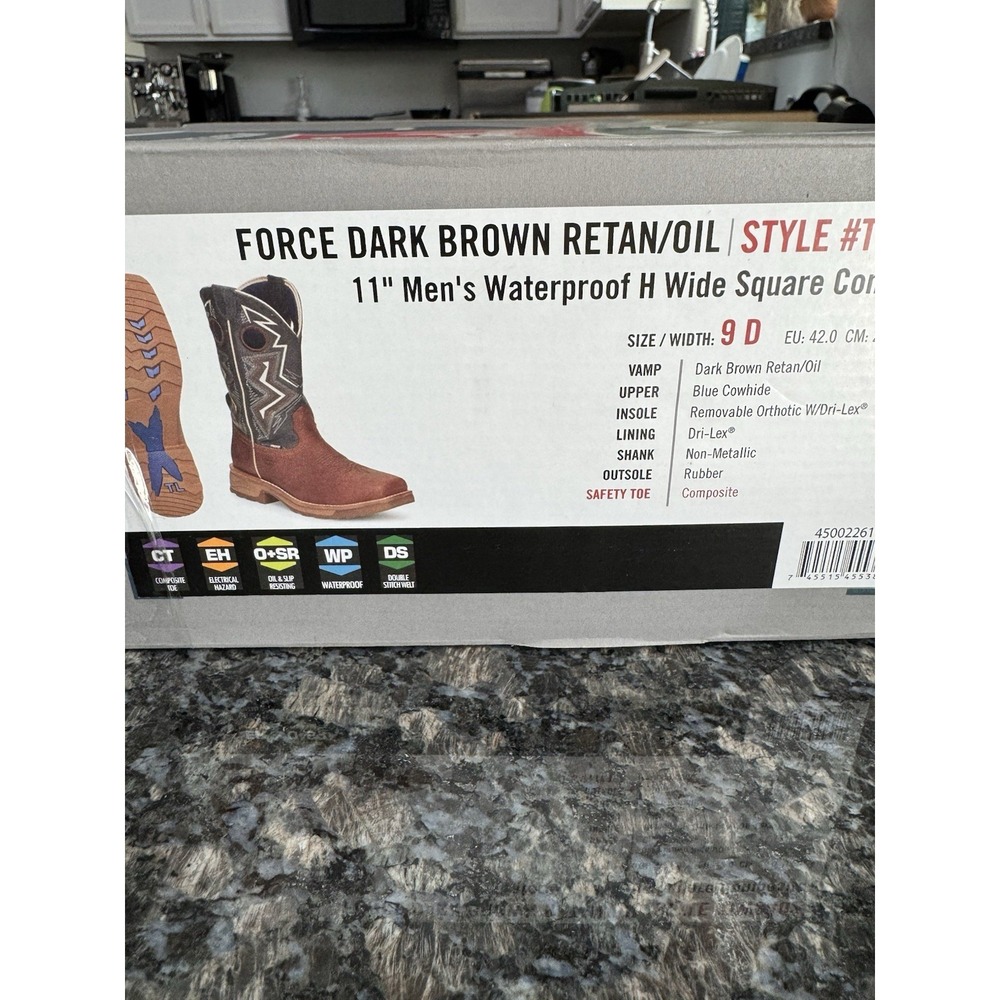 Size 11 - Tony Lama Force 11" Work - Comp. Toe / Elec. Haz / Waterpr. - Sz 9D - Picture 8 of 8